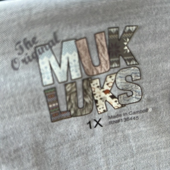 MUK LUKS Women's Cloud Knit Love to Layer Long Sleeve Open Front Cardigan 1X - Picture 11 of 15